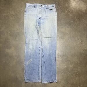 Vintage 70s Rustler Light Wash Western Straight Jeans 32x32